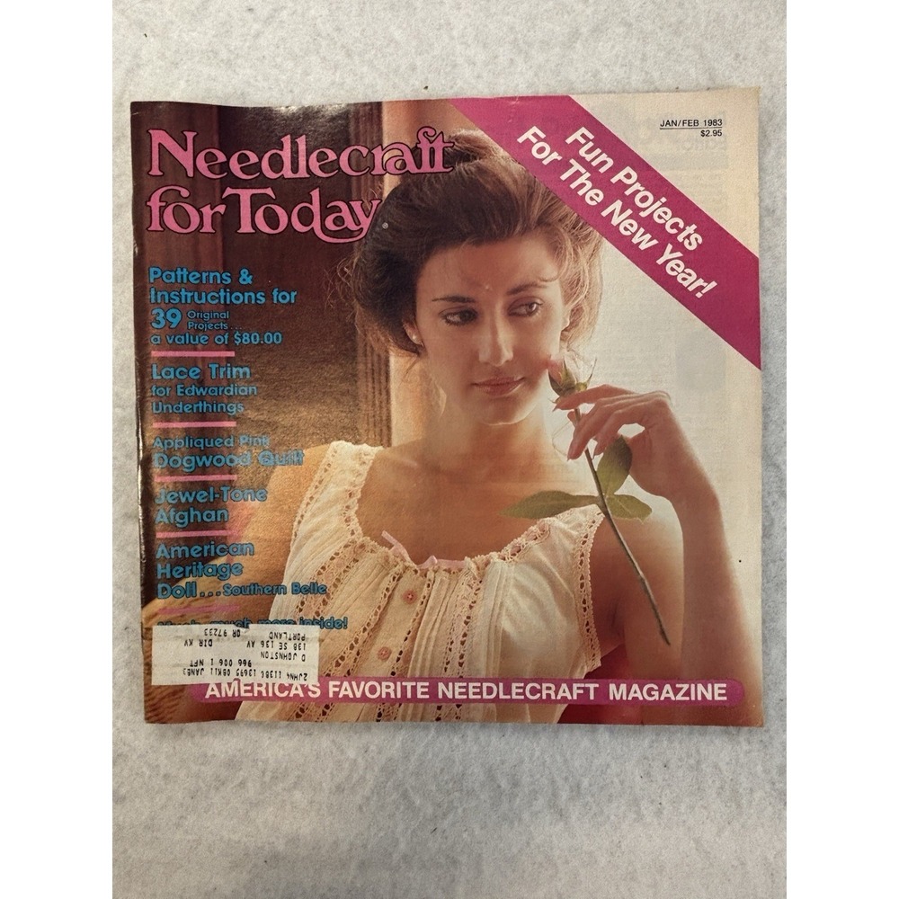 Vintage Needlecraft For Today Patterns Jan/Feb 1983‎ Magazine Afghan Quilt Lace